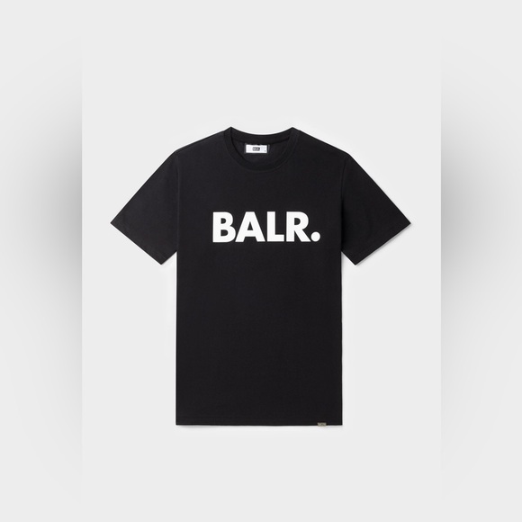 BALR BRAND STRAIGHT SHORT SLEEVED T-SHIRT JET BLACK SIZE MEDIUM - Picture 1 of 8